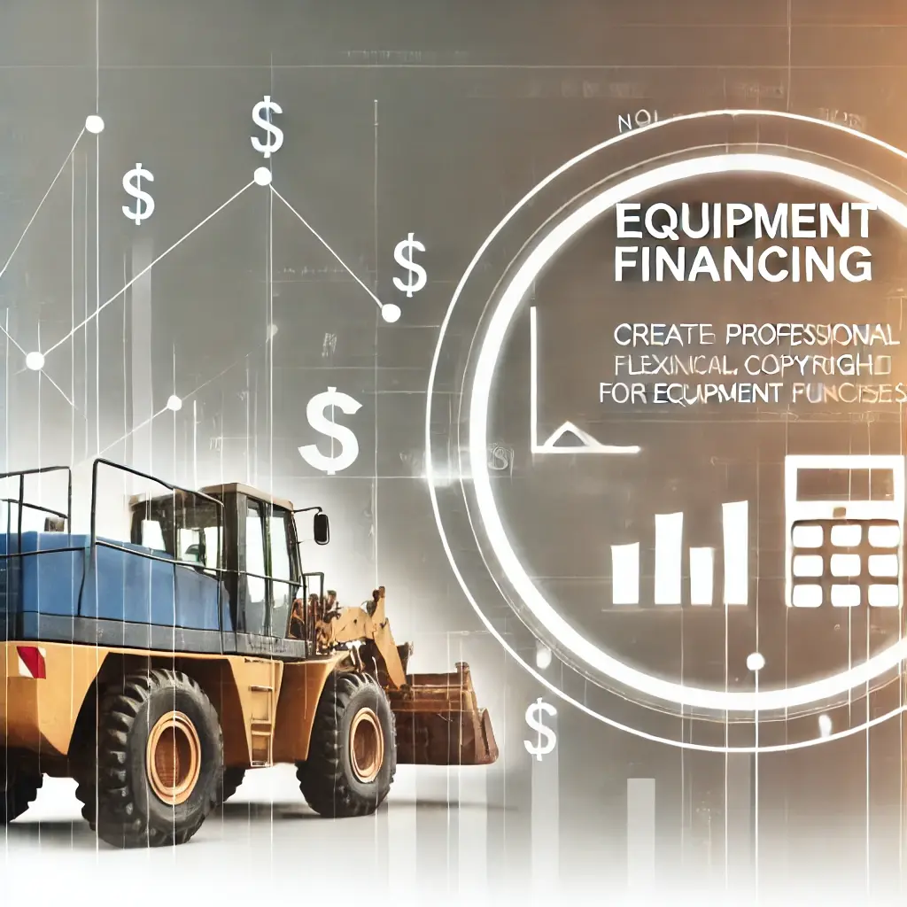 DALL·E 2024-09-24 02.08.32 - Create a professional, non-copyrighted image representing Equipment Financing. The image should feature industrial equipment or machinery with busin